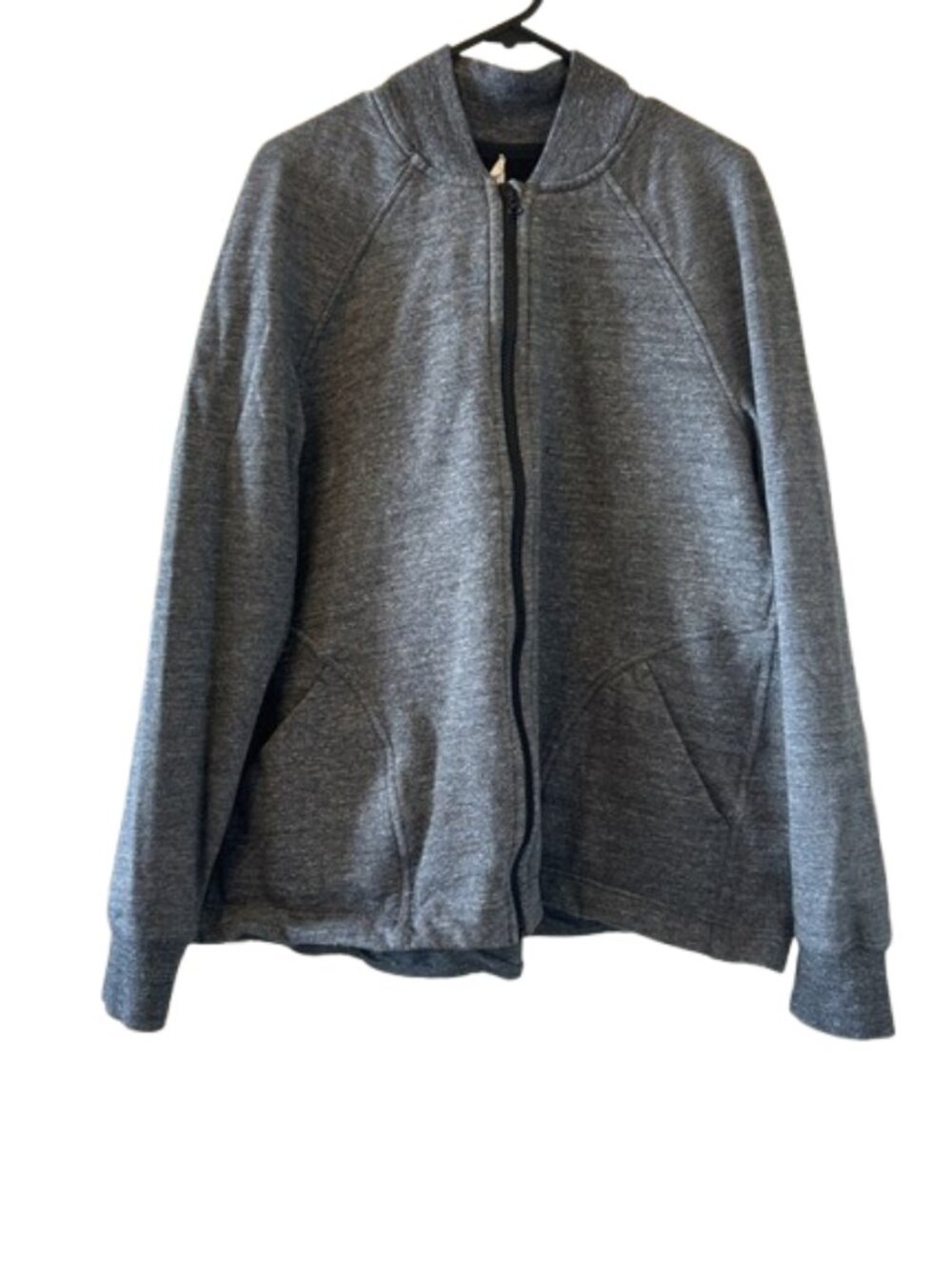 126. Lululemon pleat to street Heather Gray Zip-Up Bomber Jacket